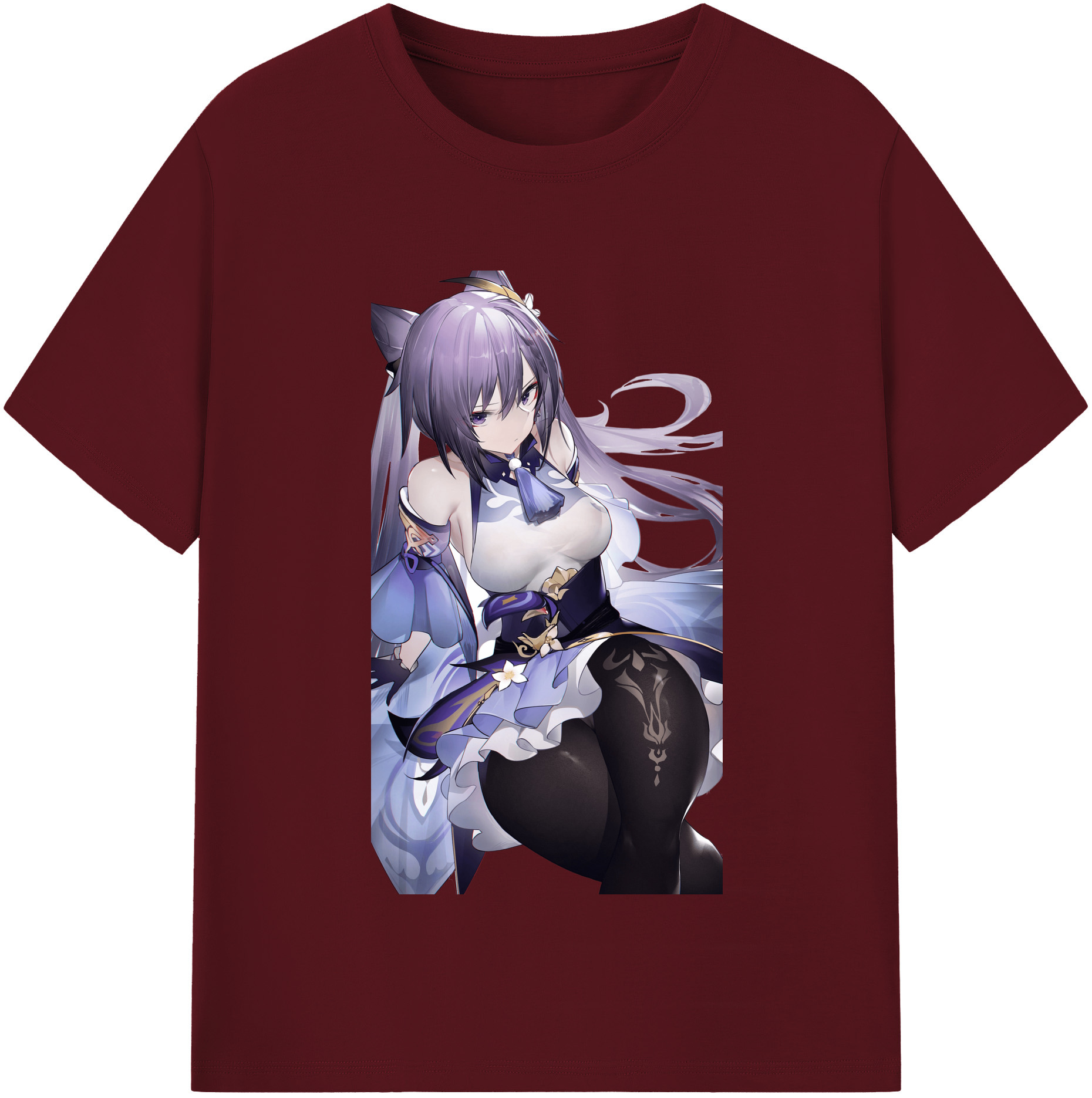 げんし神 刻晴 こくせい genshin Kokusei 綿100％半袖Tシャツ（フロントプリント）